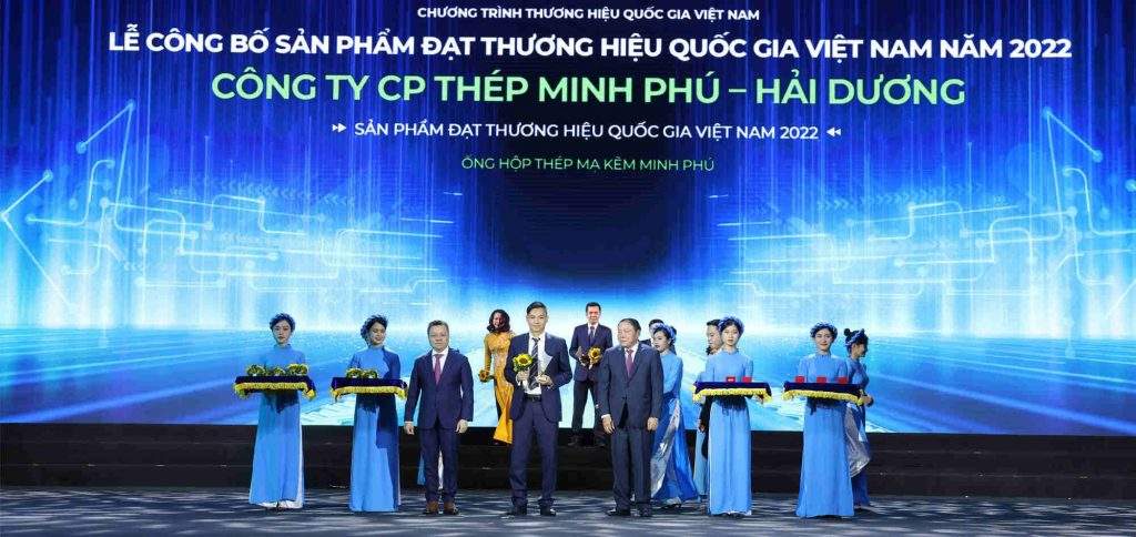 Ống thép Minh Phú nhận giải thưởng thương hiệu quốc gia lần 2 liên tiếp